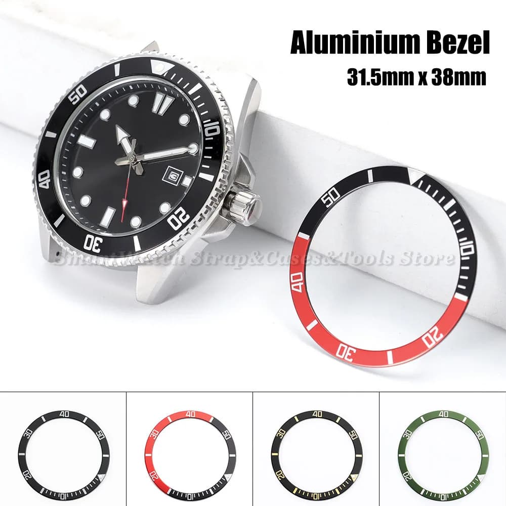 38 mm aluminium spare ring for Seiko SKX crankset, compatible with Submariner NH35 NH36 case, men's watch spare