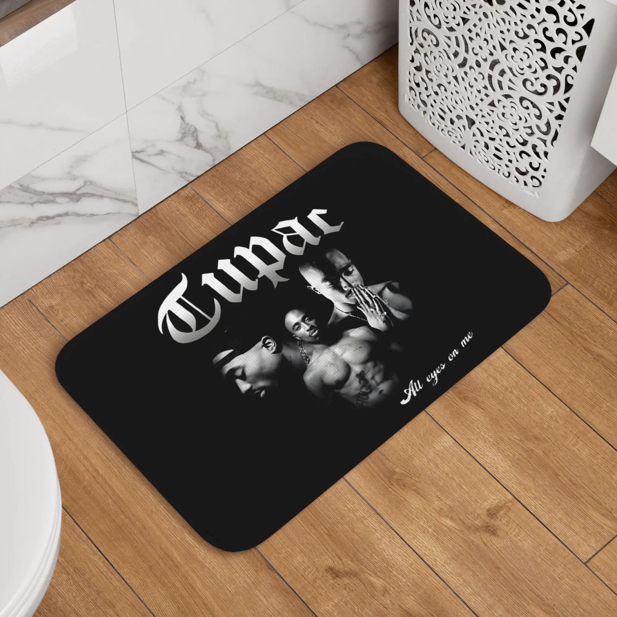 Tappetino Personalizzato Rapper Tupac Shakur 2Pac Makaveli Antiscivolo per Ingresso, Cucina, Bagno, Porta, Pavimento, Giardino