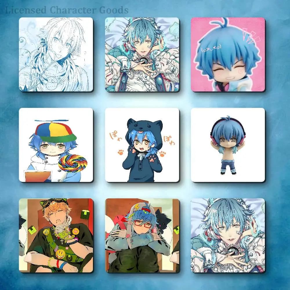 Aoba Seragaki D-DRAMAtical Refrigerator Magnets Square Tiles with Magnetic Sheets Printed for Decoration Collect 55mm