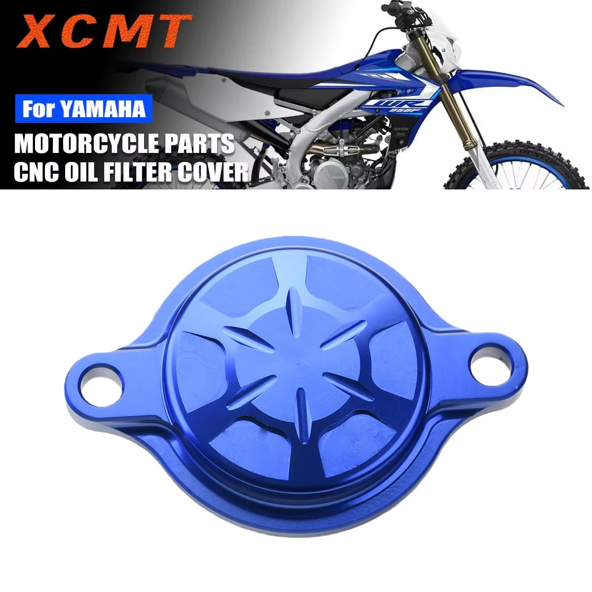Motorcycle Parts CNC Aluminum Oil Filter Cover For YAMAHA WR250F WR450F YZ250F FX YZ450F FX 2010 2014 2015 2016 2020 2021