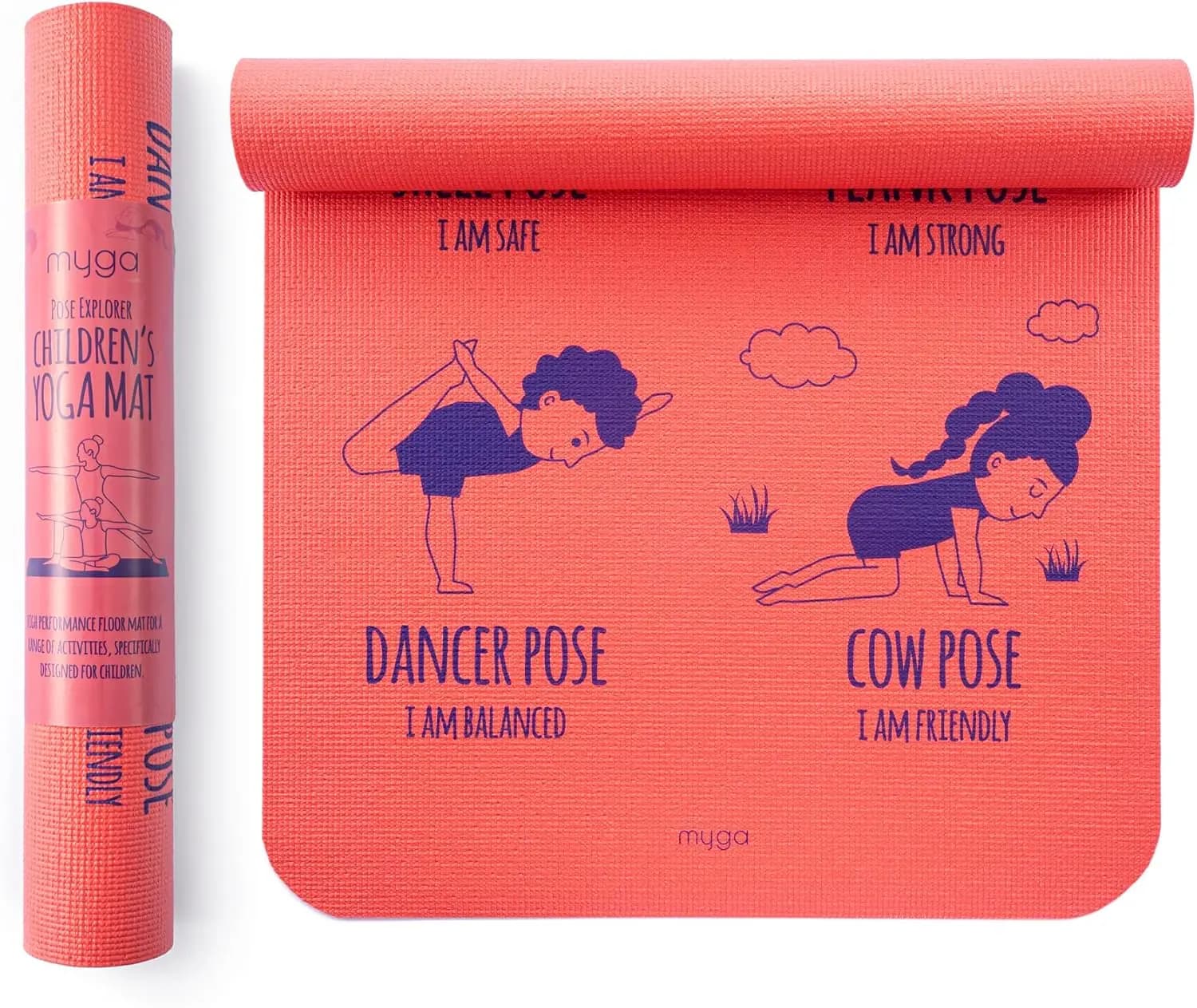 Tappetino Yoga per Bambini, Tappetino Antiscivolo per Esercizi, Fitness, Mindfulness, Leggero e Facile da Pulire