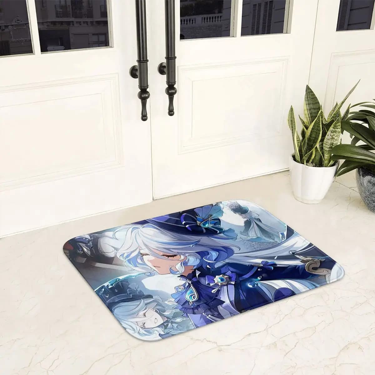 Genshin Impact Furina Games Gaming Zerbino Anti-slip Rug Durable Mat for Kitchen Input Mats for Home Balcony