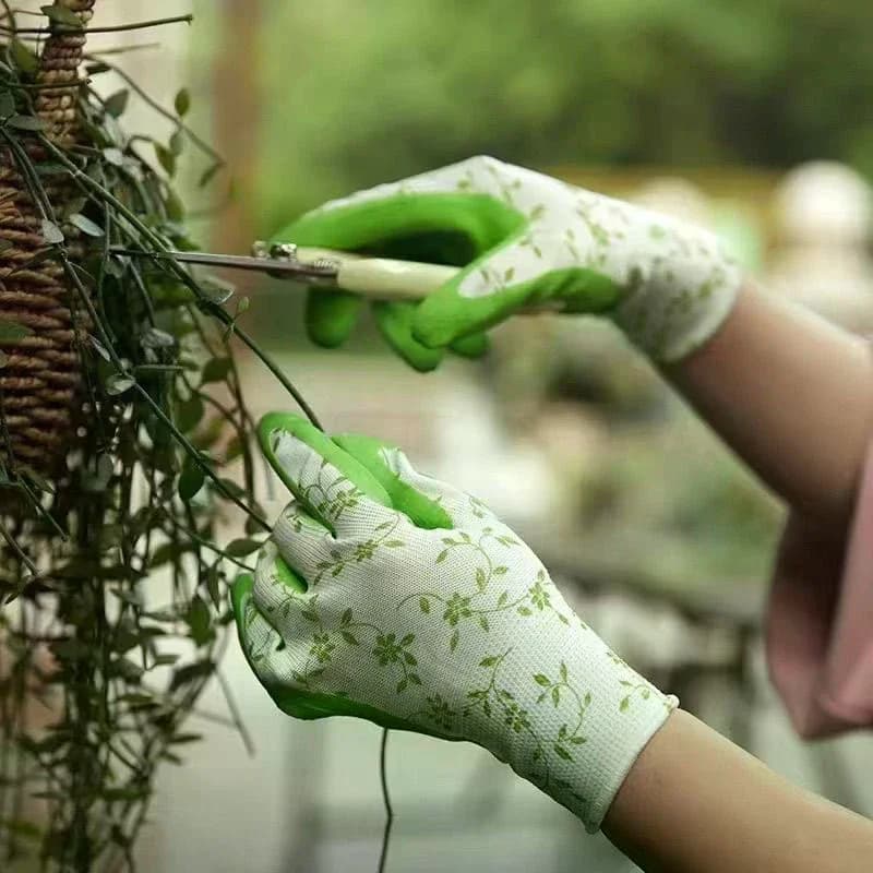 Garden Gloves One Size For Women Breathable Foam Latex Working Gloves, For Gardening Landscape DIY Rubber Gloves