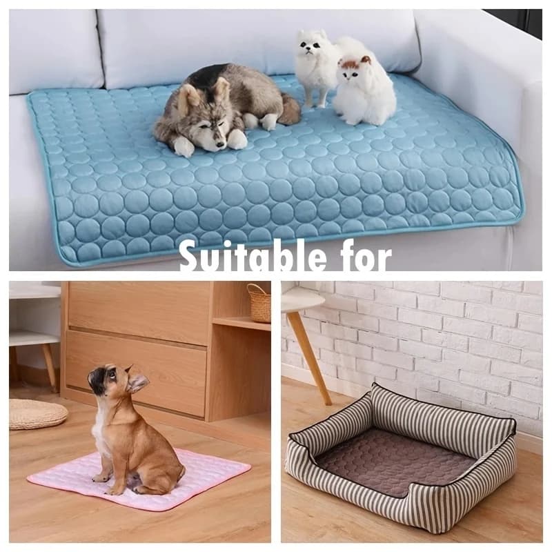 Summer Pet Mat Cooling Dog Pad For Dogs Cat Blanket Sofa Breathable Pet Bed Washable Self Cooling Cat Ice Pad Pet Supplies