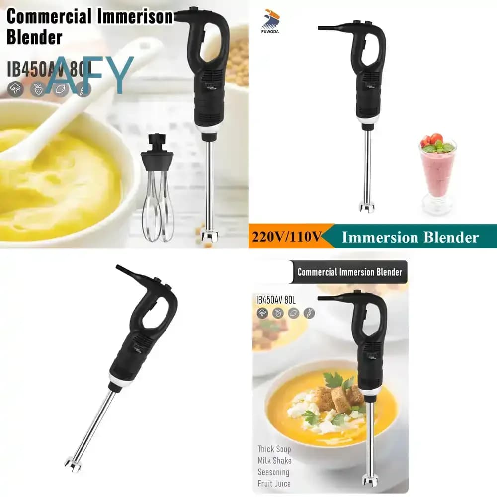 Handheld Immersion Blender Electric Mixing Rod for Soup Cream Jam Puree Baby Food 450W Multifunction Kitchen Mixer for Home