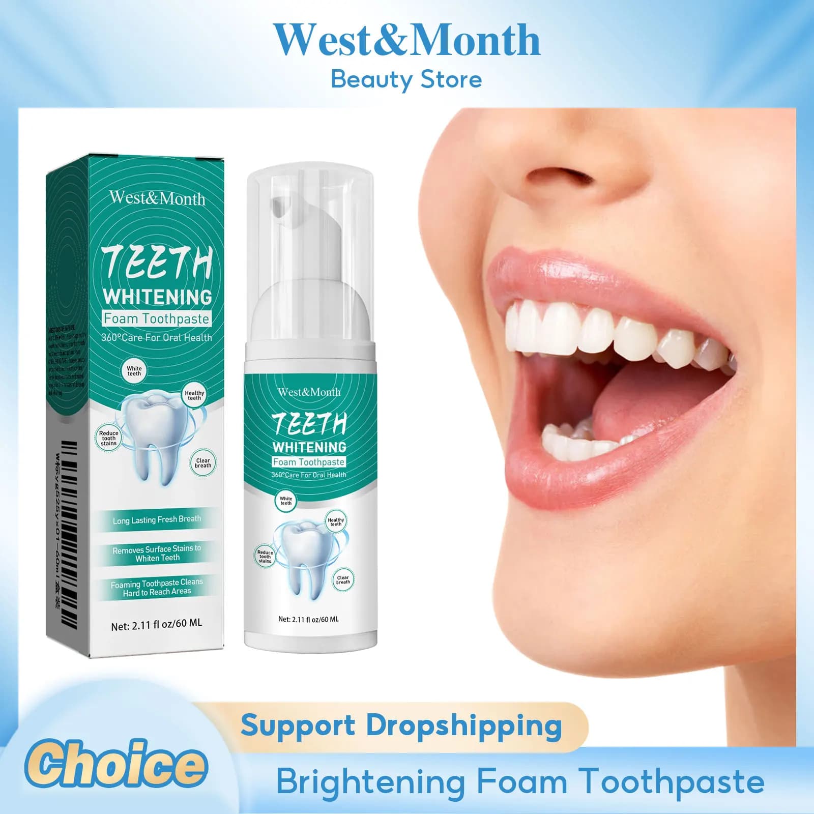 Dentifricio Detergente Dentifricio Detergente Prevent cavities Remove plaque Protect the rubber Oral health Refresh the breath Tooth repairing skin