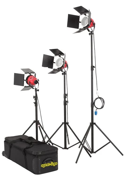 Kit 3 * PRO 800w Luce continua a testa rossa con cornice di raffreddamento + 6 * Lampadina + 3 * Supporto + 1 * Illuminazione soffusa Flycase