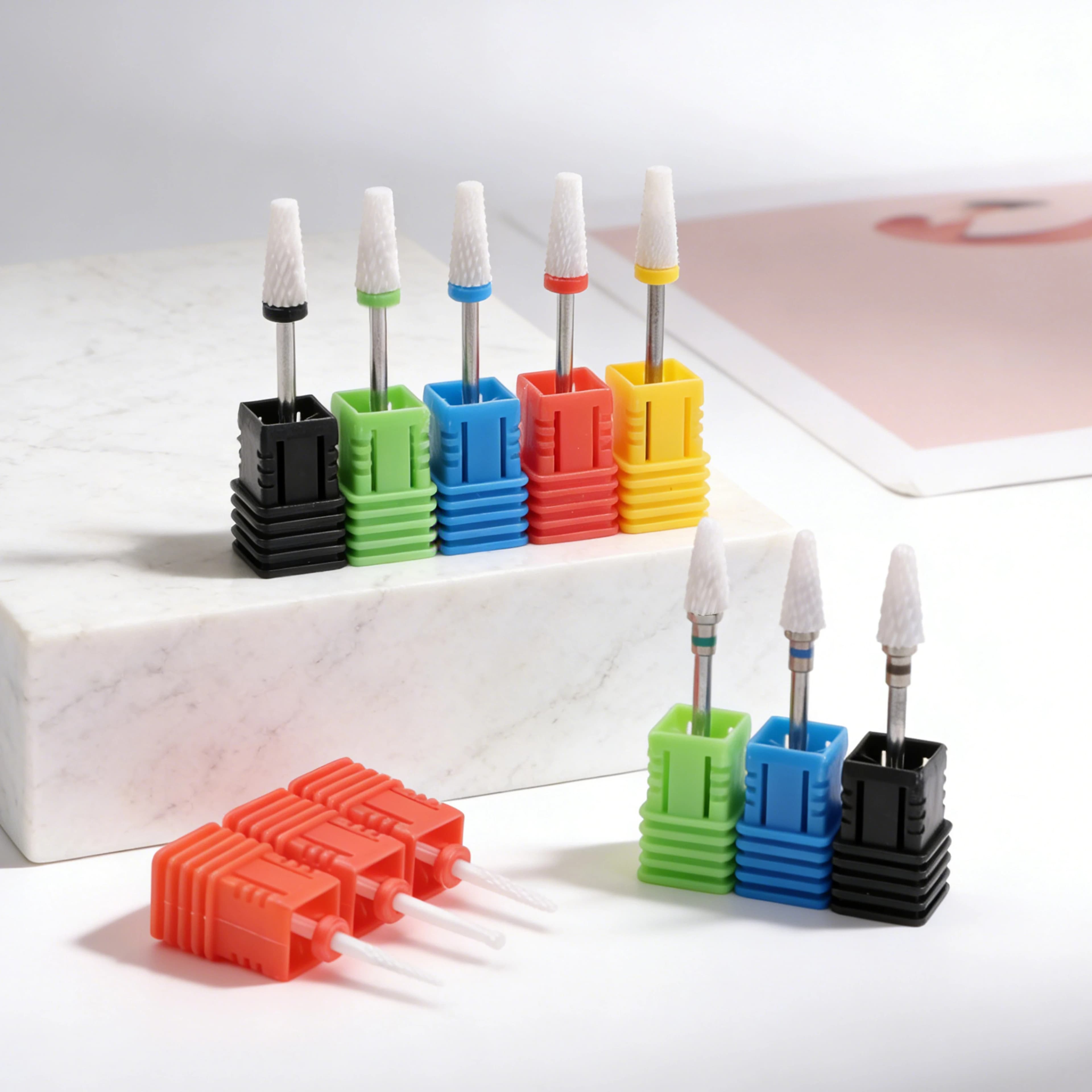 Punte per trapano per unghie Fresa in ceramica Punte per trapano per unghie per manicure Frese per unghie elettriche per macchina per manicure