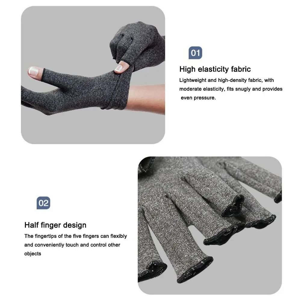 Breathable arthritis Gloves without fingers Comfortable anti-arthritis compression gloves Sports gymnastics anti-slip cycling gloves