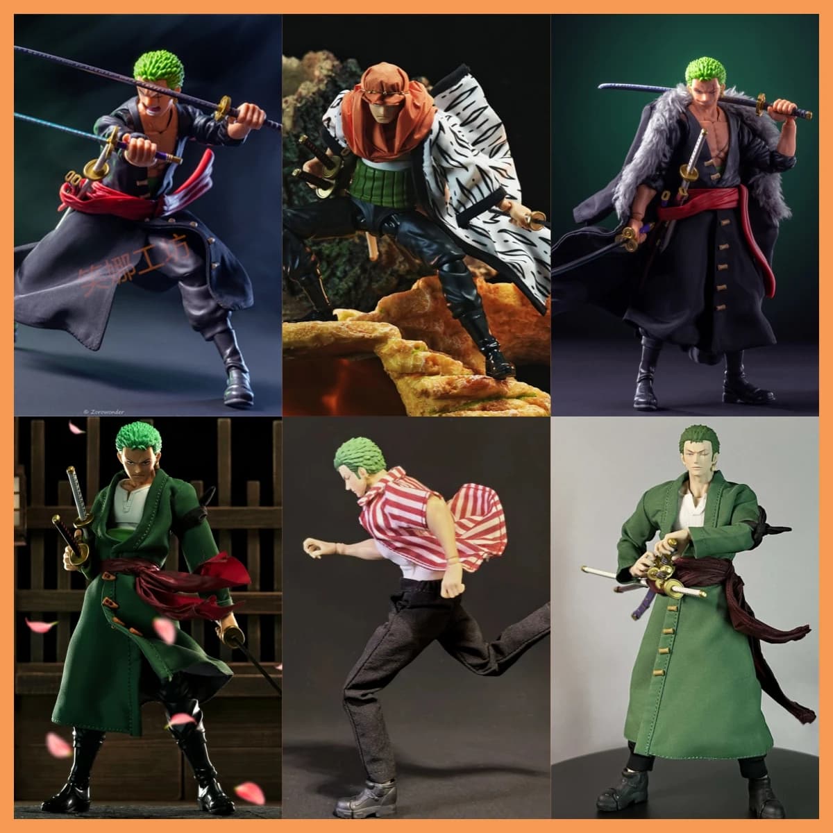 Fatto a mano in scala 1/12 Pirate Hunter Roronoa Zoro Stesso stile classico Camicia Set di abbigliamento Accessori per action figure Shf