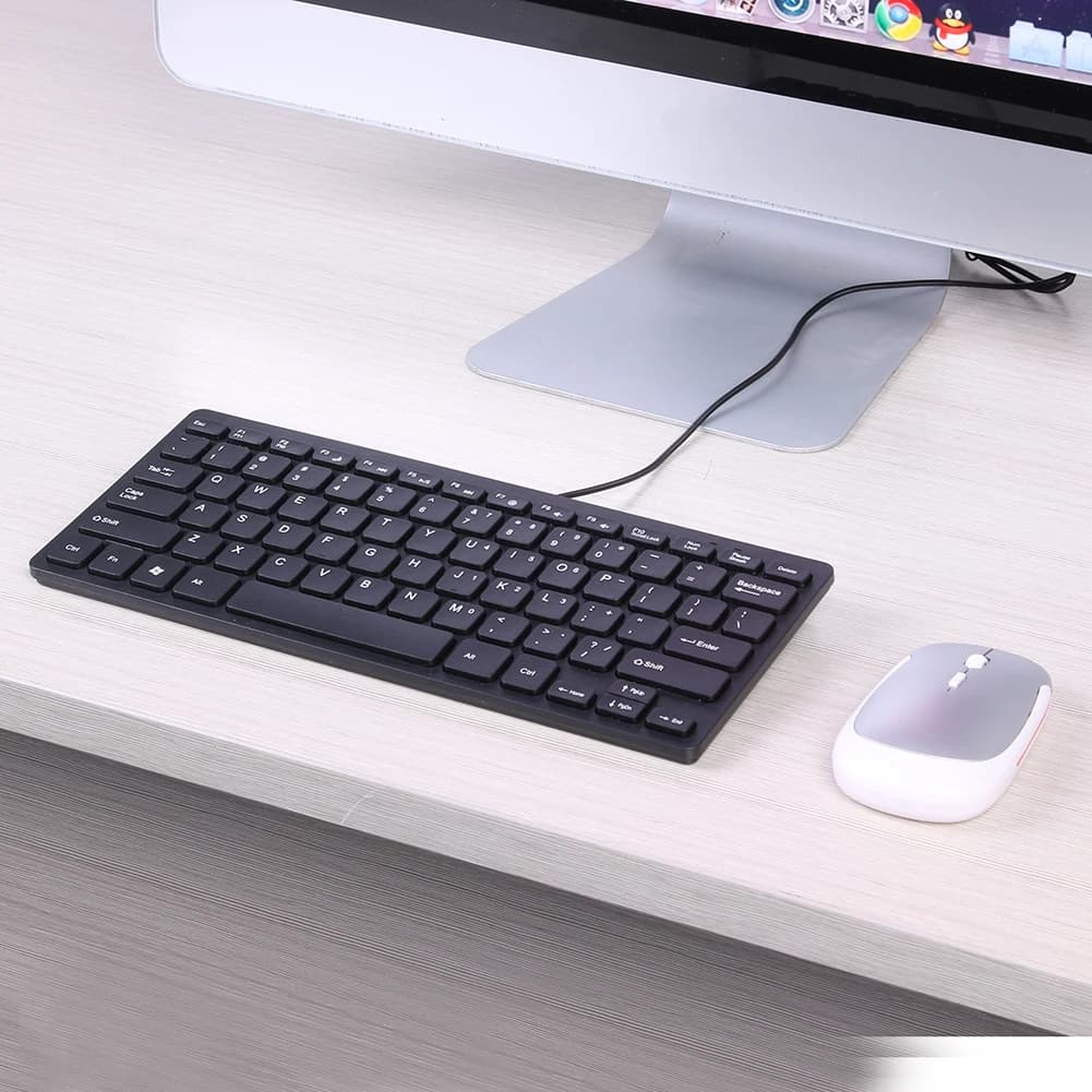 Hot Sale Keyboard Delicate Design K1000 10 inch Ultra Thin 78 Keys Wired Keyboard Mini USB Slim PC Keyboard Keypad