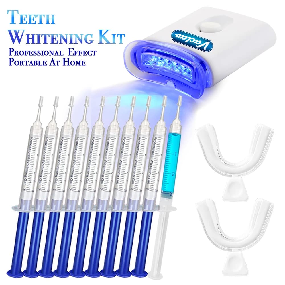 Menta Sbiancamento Dei Denti Gel Siringa Casa Kit Whitening Of LED Tooth Whitening Lamp Light Peroxide Hydrogen Cottura di Soda