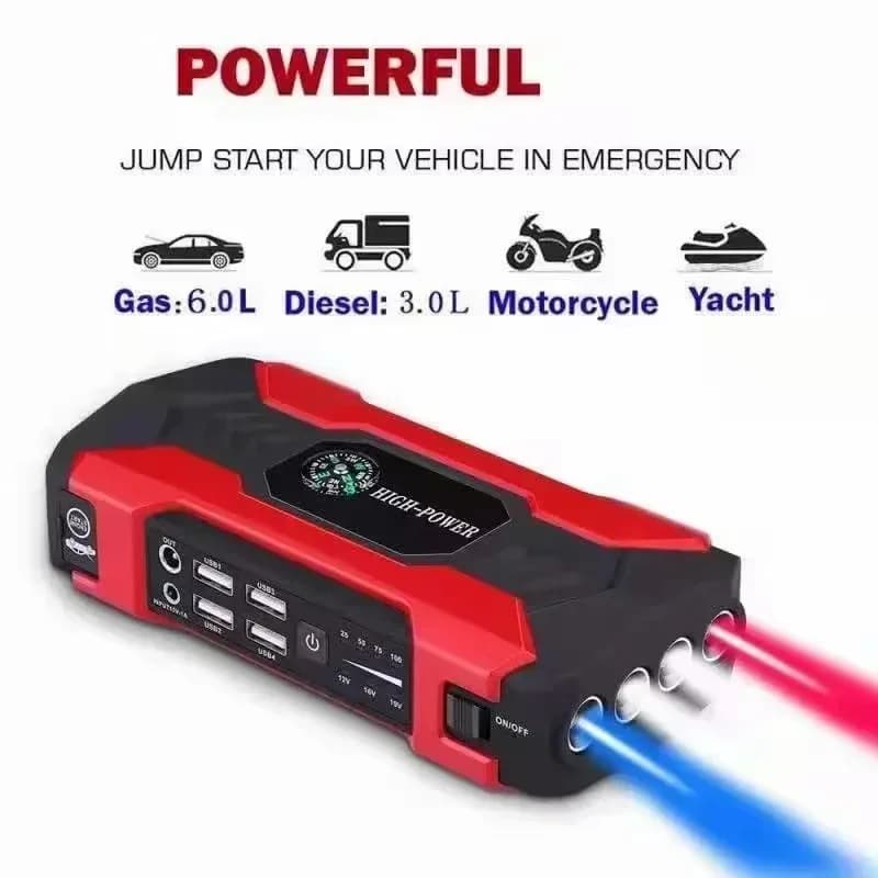 Emergency Starter for Car - Jumpstarter Power Bank 12V 98000mAh, automatic booster, emergency charger and emergency starter