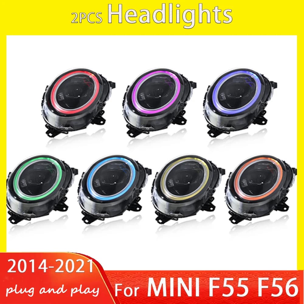 Car Styling Fari per MINI F56 F55 F57 Faro A LED 2014-2021 Testa Della Lampada DRL Segnale Lente Del Proiettore Accessori Automotive