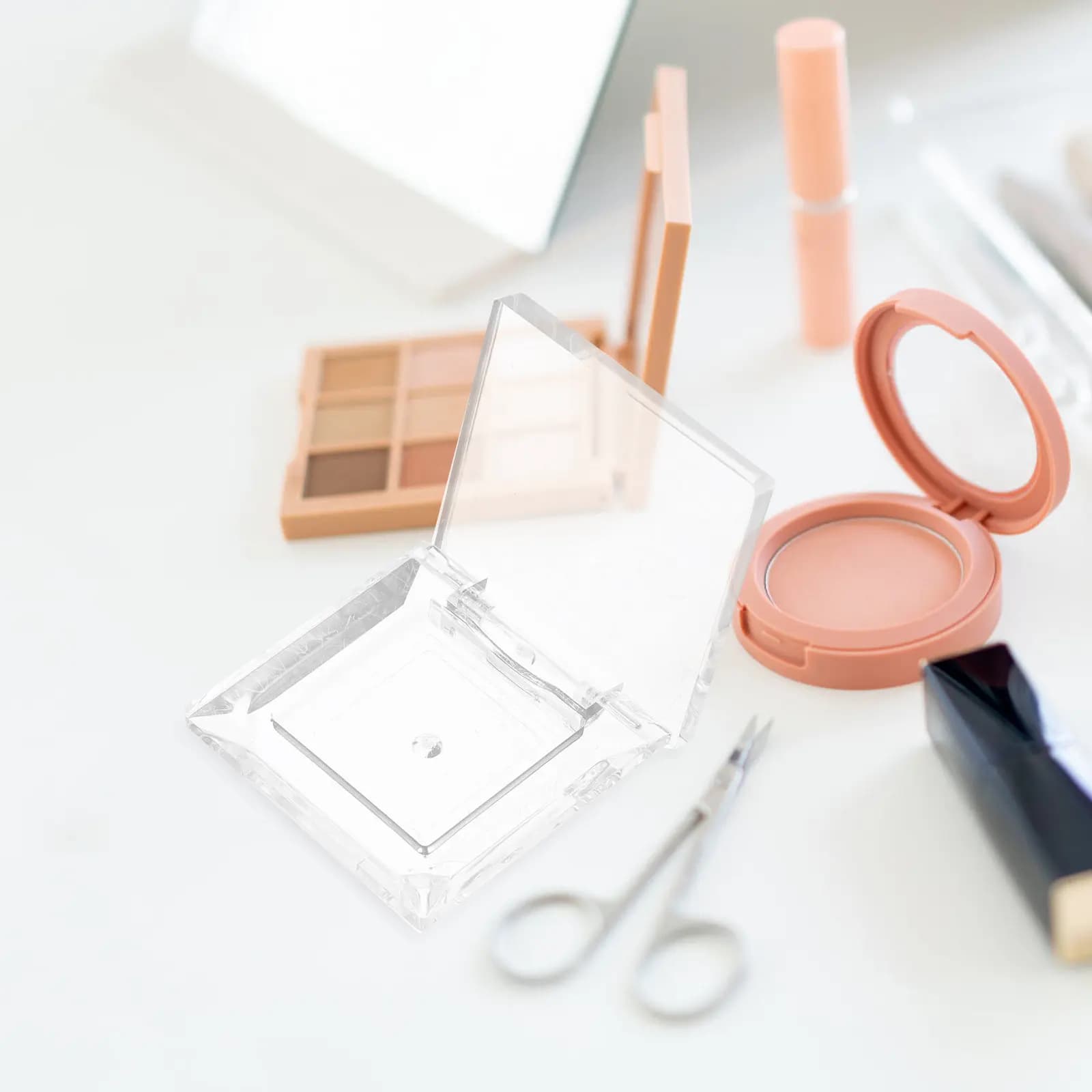 2 Set di Contenitori Vuoti Ricaricabili per Ombretto, Palette Compatta Versatile per Trucco, Organizer per Ombretti e Blush