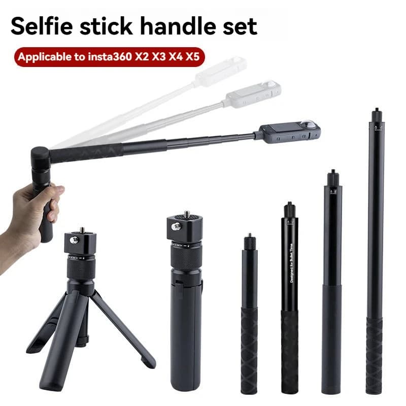 3M 2M 1.1M Aluminum Alloy for DJI Action5 Invisible Carbon Fiber Extended Edition Selfie Stick for Insta360 X5/X4 GoPro
