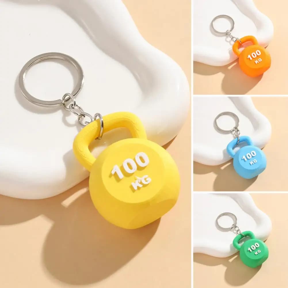Portachiavi Mini Kettlebell per Appassionati di Sport, Ciondolo Stile Fitness, Accessorio per Zaino