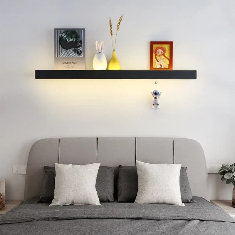 Scaffale Lampada da parete Comodino Camera da letto Lampada a striscia lunga Protezione per gli occhi Soggiorno Divano Master Line Sfondo Illuminazione da parete Apparecchio decorativo