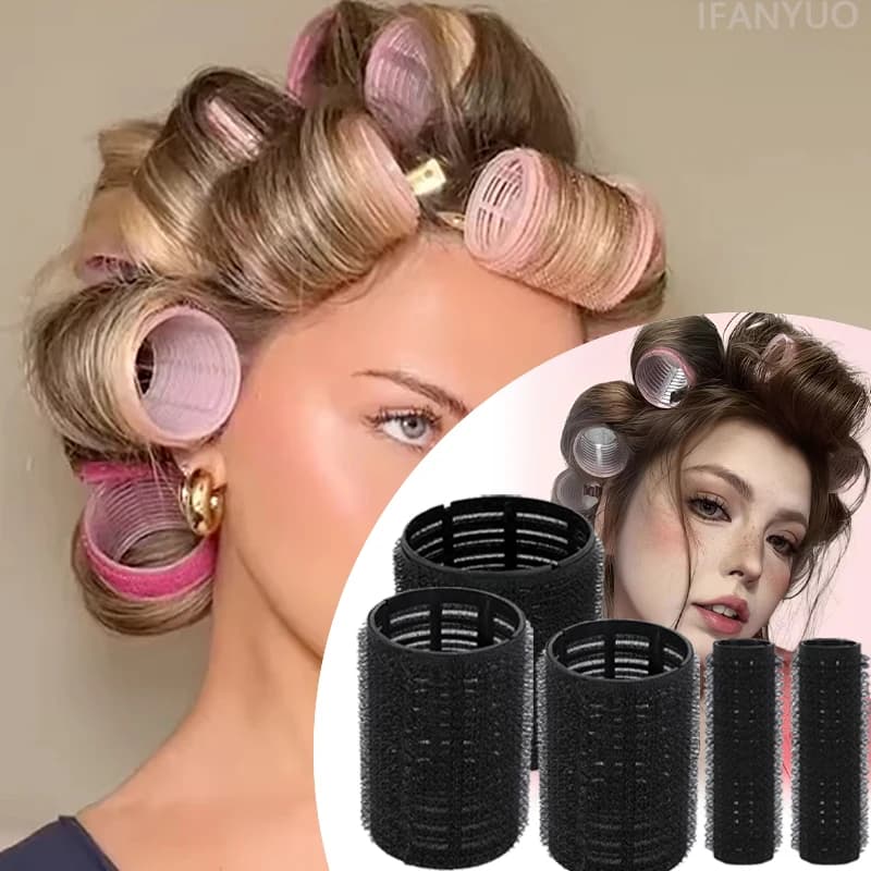 4-8 pieces car studs handle hook bigodini roller fringe salon no volume of heat hook self-adhesive bigodini tools for hair styling