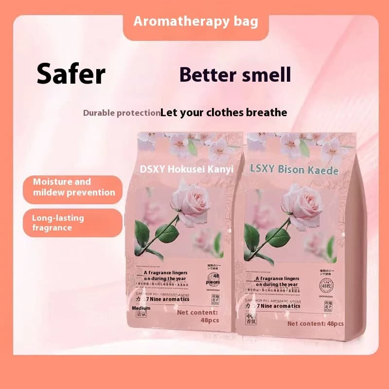 Closet Moisture Absorber Bags, Natural Sachets for Wardrobe Shoe Storage, Moth & Mold Preventer, Long-Lasting Fresh Fragrance