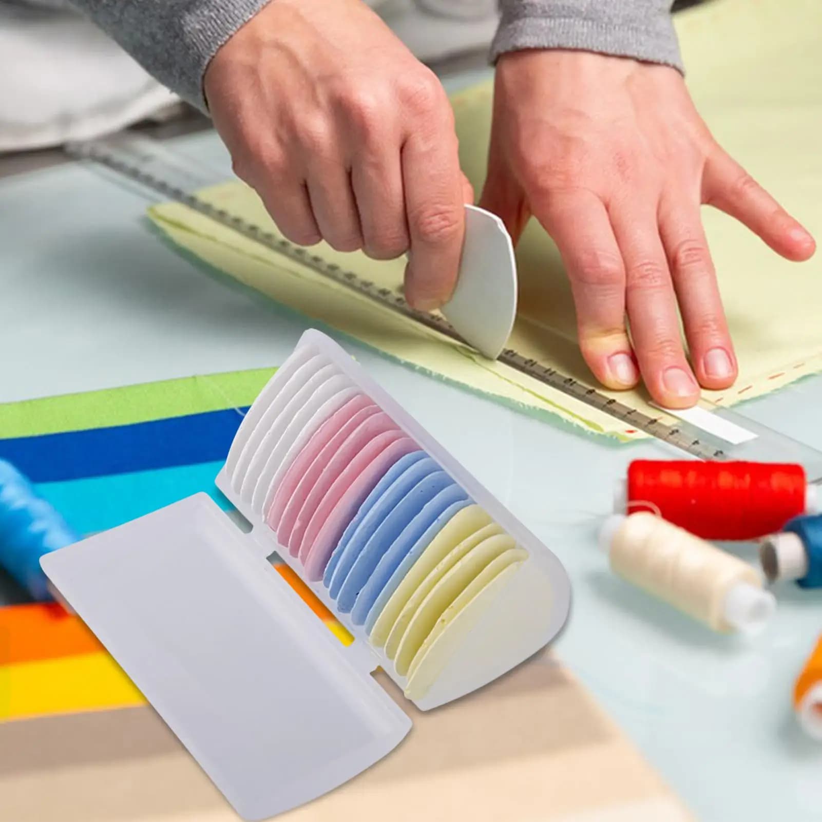 Set di 10/20/30 Gessetti per Sartoria in Tessuto Cancellabili, Pennarelli per Tessuti, Kit per Patchwork e Cucito Fai-da-Te, Accessori per Lavori di Cucito