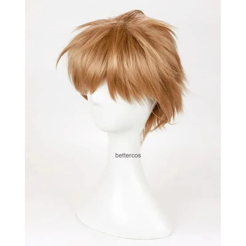 Haikyu! Morisuke Yaku Cosplay Wigs Volleyball Short Lining Lining Blonde Heat Resistant + Hair Cap