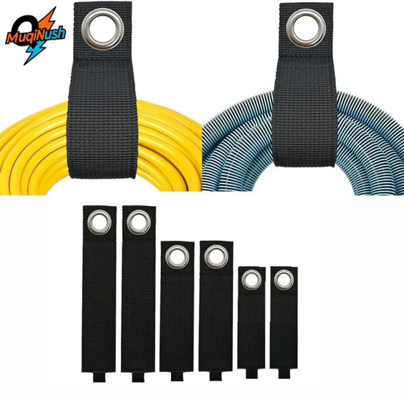 MuqiNush 6/9 Pezzi Cinghie di Fissaggio Resistenti Riutilizzabili per Cavi, Organizzatore per Prolunghe, Fascette per Cavi, Accessorio per Organizzazione Garage