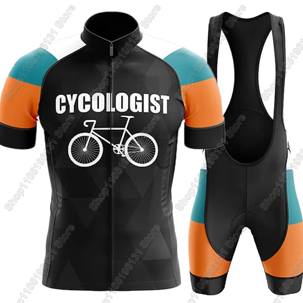 Cycologo 2026 Maglia da ciclismo Set Retro Uomo Estate Abbigliamento da bicicletta Bici da strada Camicie Completo da bicicletta Pantaloncini con bretelle MTB Ropa Maillot