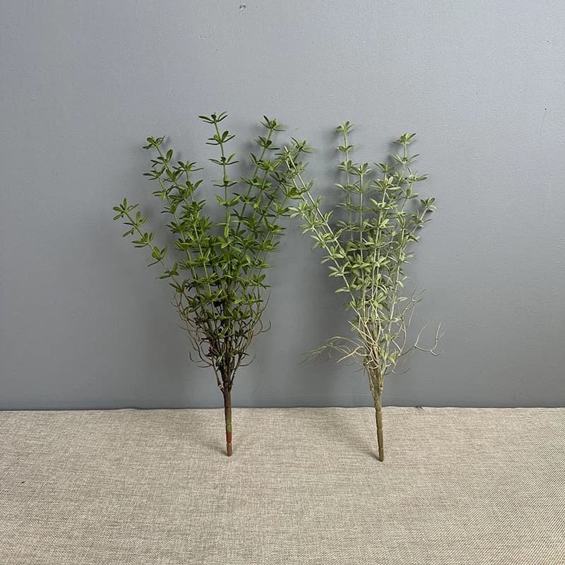 6pcs Wedding Plastic Green Plants Fake Grass Simulation Rosemary Bouquet Hall Decoration Artificial Plant Grasses Floral