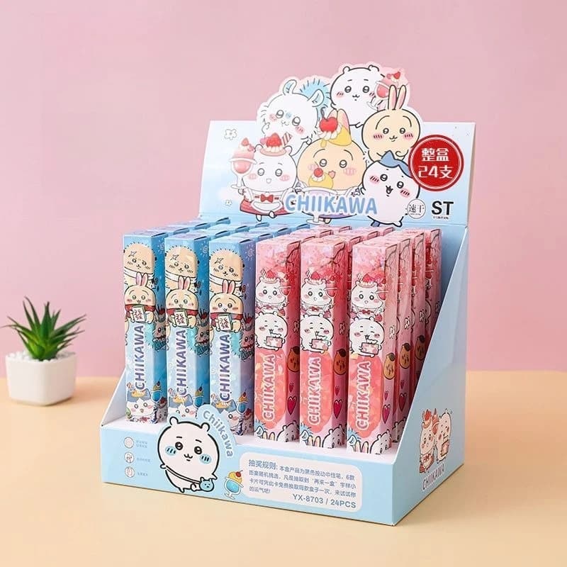 Penna Gel Anime Chiikawa Nuovo Stile ad Asciugatura Rapida, Penna Nera Kawaii a Base d'Acqua per Studenti, Cartone Animato Hachiware Usagi 2026