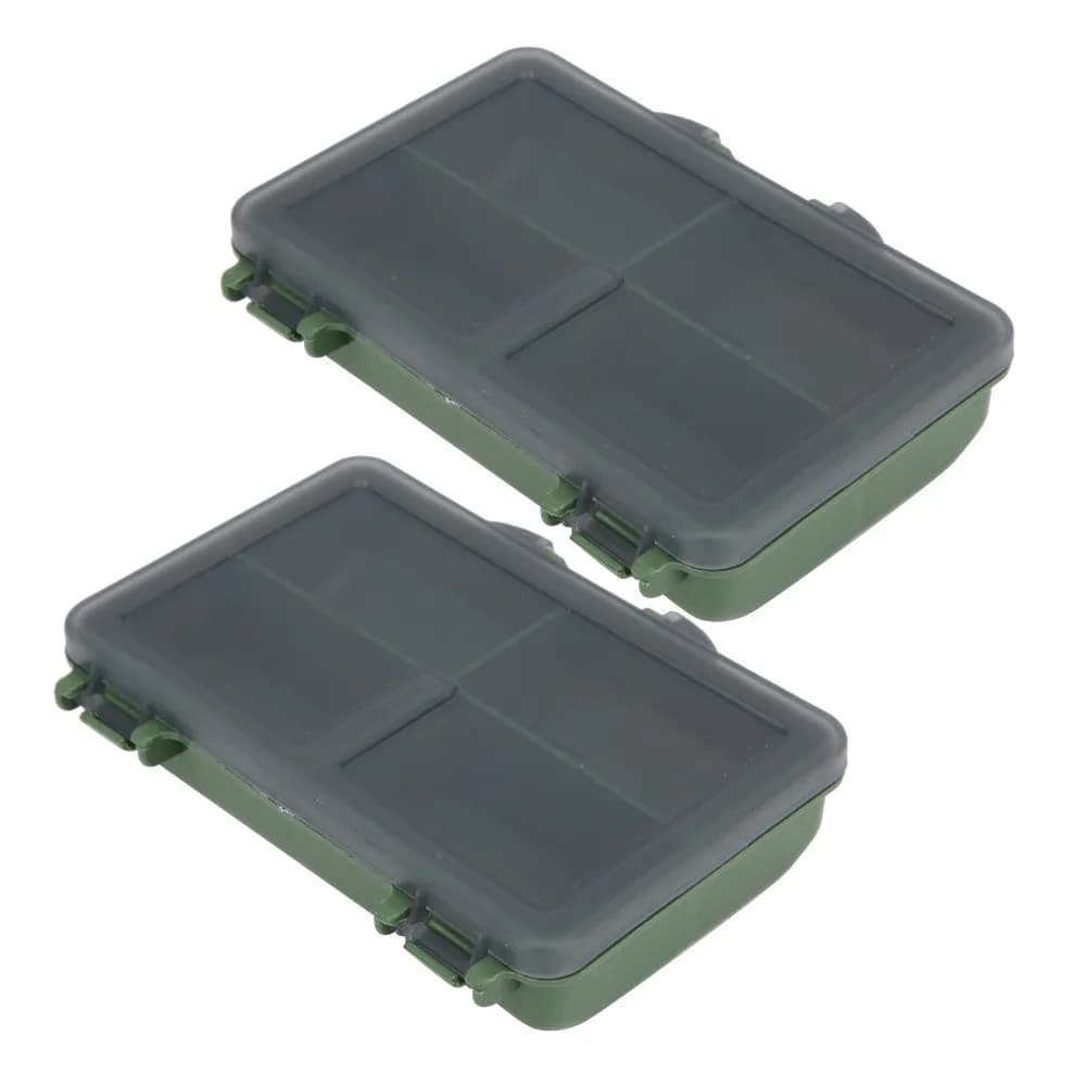 2 Pezzi Scatola Porta Esche da Pesca Durevole con 4-8 Scomparti, Mini Contenitore Leggero in PP per Esche e Attrezzatura da Pesca