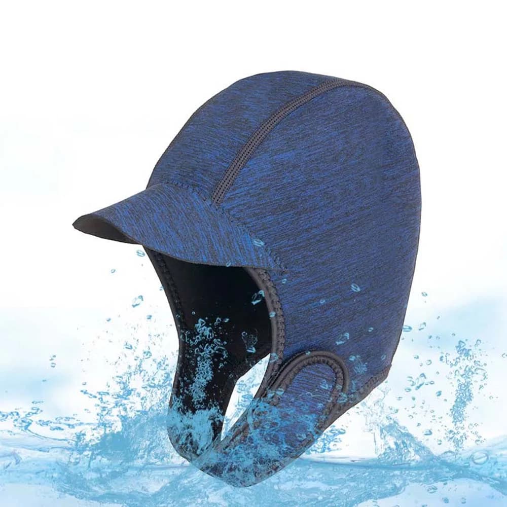 Helmet Swimwear Outdoor Seaside Head Cover Brim Surfing Diving Hood Swimming Caps Diving Hat Swim Pool Hat Ear Protect