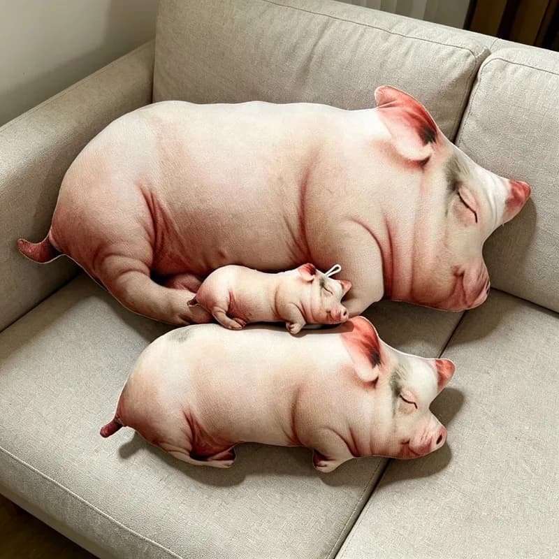 New Cute Simulated Pig Plush Toys Kawaii Puppy Pig Doll Soft Simulation Plush Pillow Room Decor Soothing Companion Birthday Gift