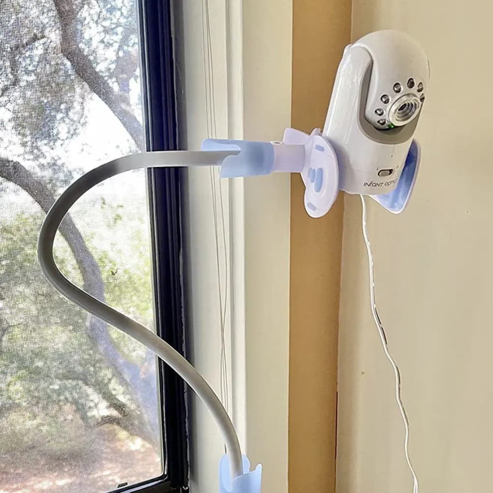 1Set Flexible Baby Camera Stand Holder Baby Monitor Mount Shelf Adjustable Secure Stable Infant Bed Crib Monitor Viewing