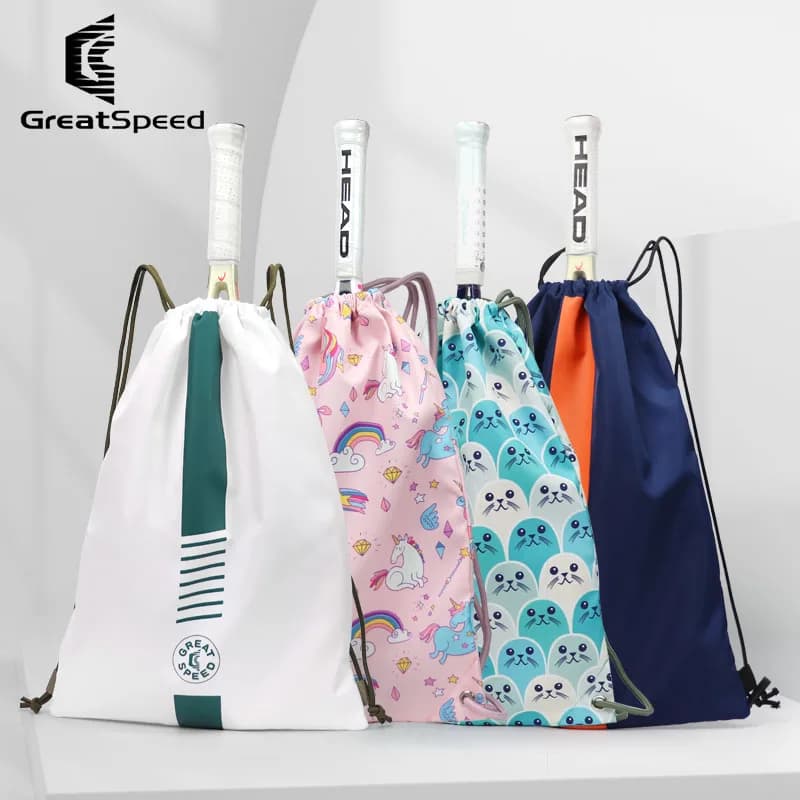 Greatspeed Waterproof tennis badminton bag with drawstring Unisex travel basketball backpack for fitness and sports