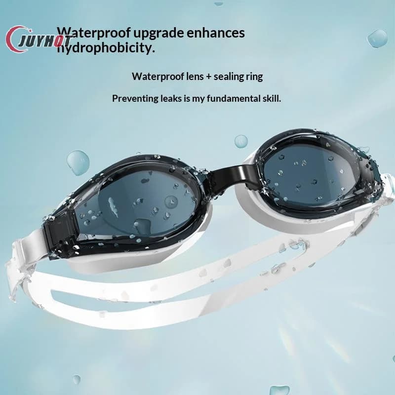 Anti Fog UV Protection Swimming Goggles With Silicone Swim Cap Set For Adults Water Sports