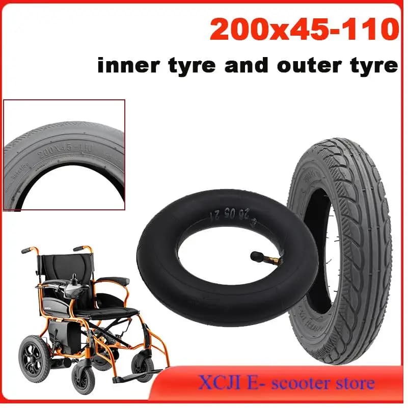 Pneumatici interni ed esterni da 8 pollici 200x45-110 adatti per passeggini e accessori per pneumatici di scooter elettrici Etwow