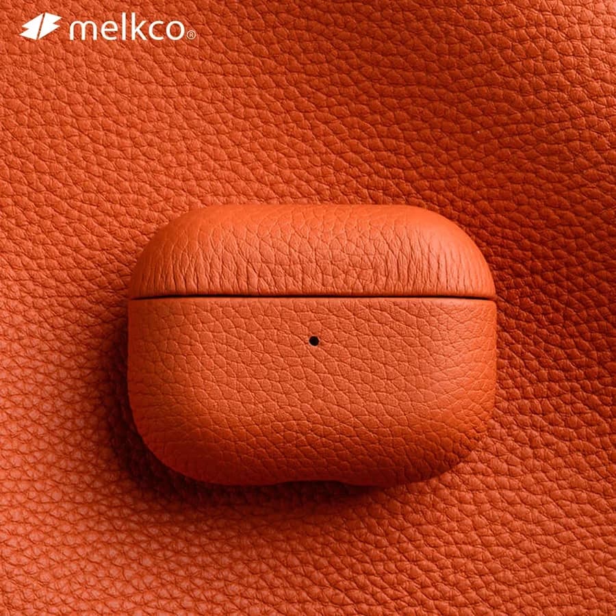 Melkco Genuine Leather For AirPods Pro Case Bluetooth Earphone Case for Apple AirPods 3 2 Accessories Lychee Pattern Natural Cow