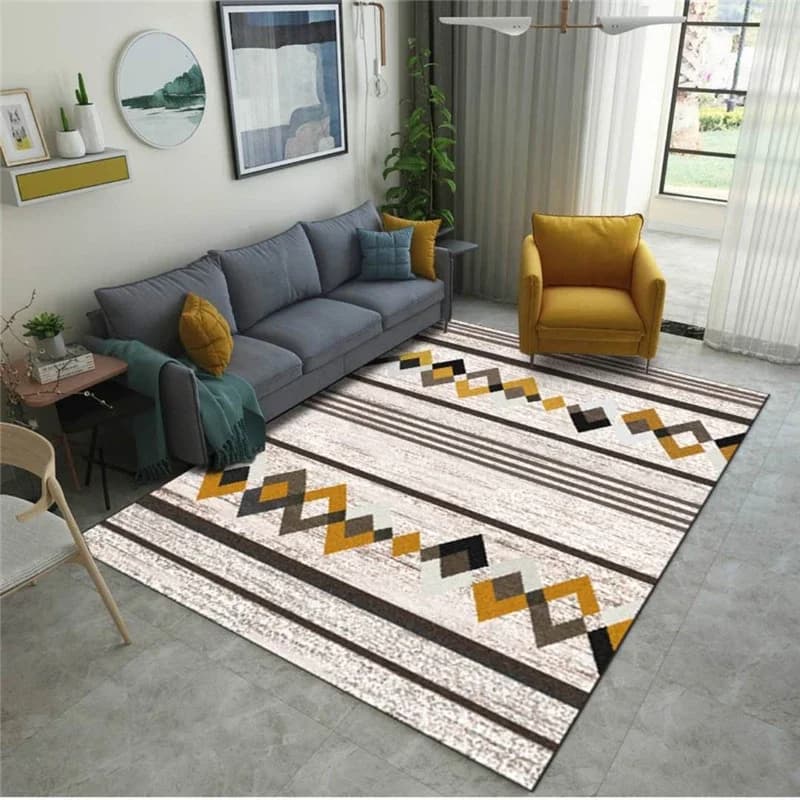Nordic geometrico soggiorno decorazioni per la casa tavolino astratto tappetino antiscivolo area bagno tappeto camera da letto per bambini comodino divano tappeti