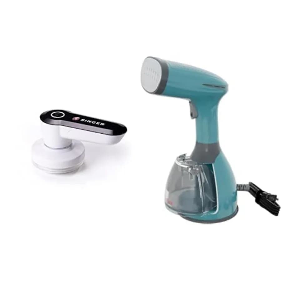 Levapelucchi Compatto e Rimuovi-Pelucchi - A Batteria + Vaporizzatore Portatile ad Alte Prestazioni per Vestiti 1500 W 20 Secondi