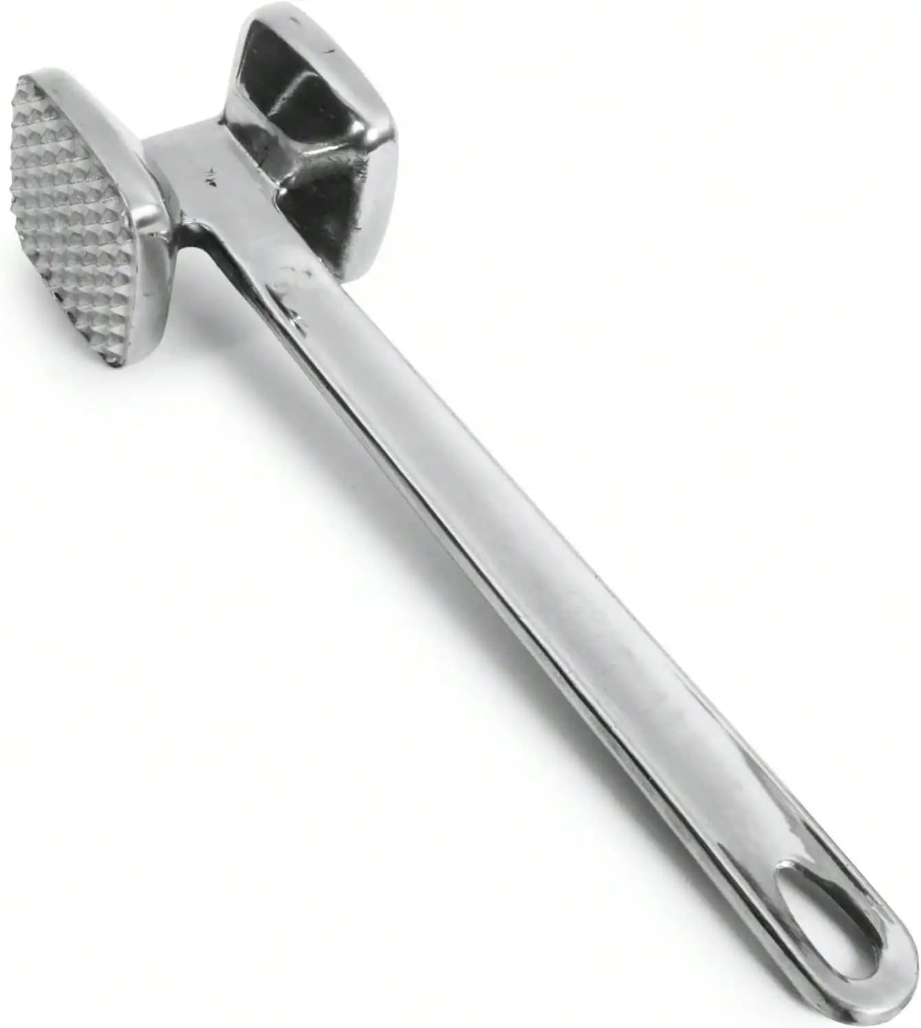 Stainless Steel Meat Tenderizer Hammer Dual Sided Heavy Duty Meat Mallet For Steak Chicken Pork Veal Professional Kitchen Cooking Tool BBQ Meat Prep Accessory