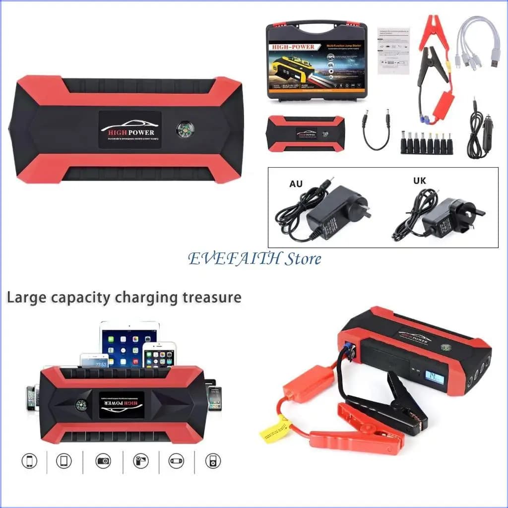 124B 89800mAh 4 USB portatile Jump Starter Pack Battery