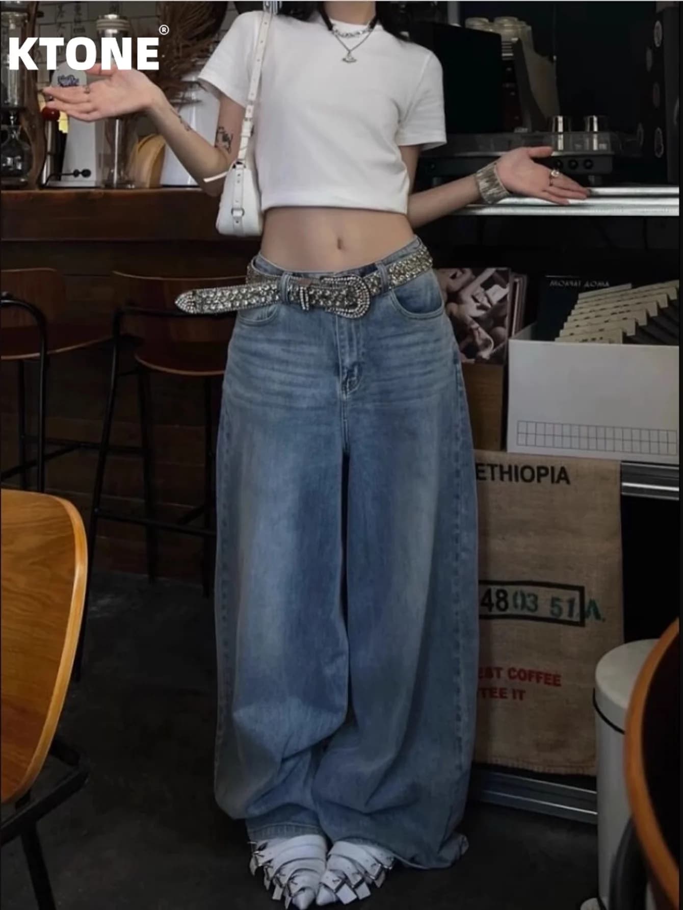 Jeans originali Drip Blue per uomo, modello Y2K slim casual, tessuto morbido per uso quotidiano, pantaloni in denim JEANS per donna