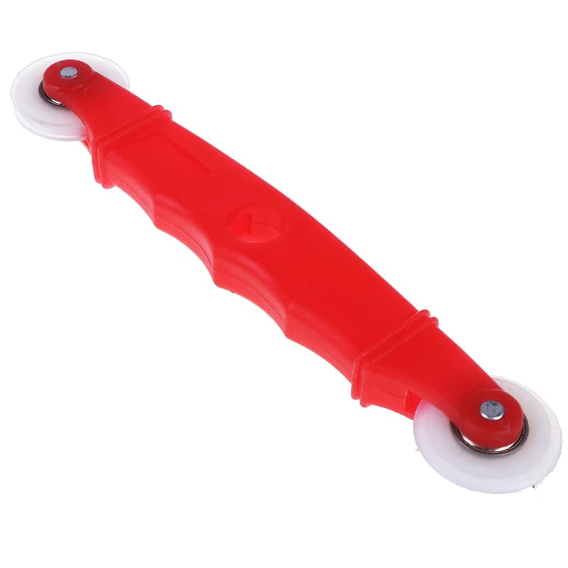 Strumento per l'installazione della finestra del rullo a rete della finestra con maniglia in nylon rosso Strumento per l'installazione della porta dello schermo fai-da-te Strumento per il rotolamento del rullo scanalato a mano