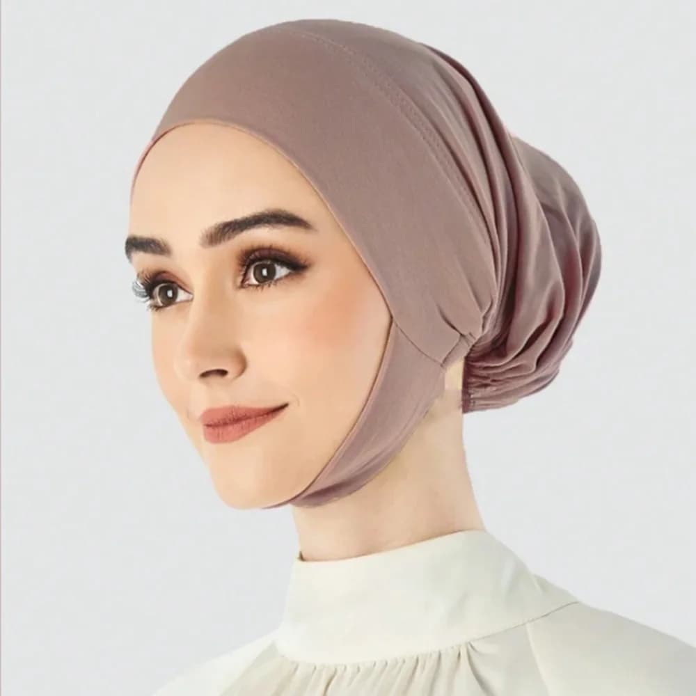 1/2/Pcs Muslim Beret Interior Hijab For Women Solid Underscarf Hijab Undercap Scarf Turban Islamic Muslim Hijab Ready To Wear