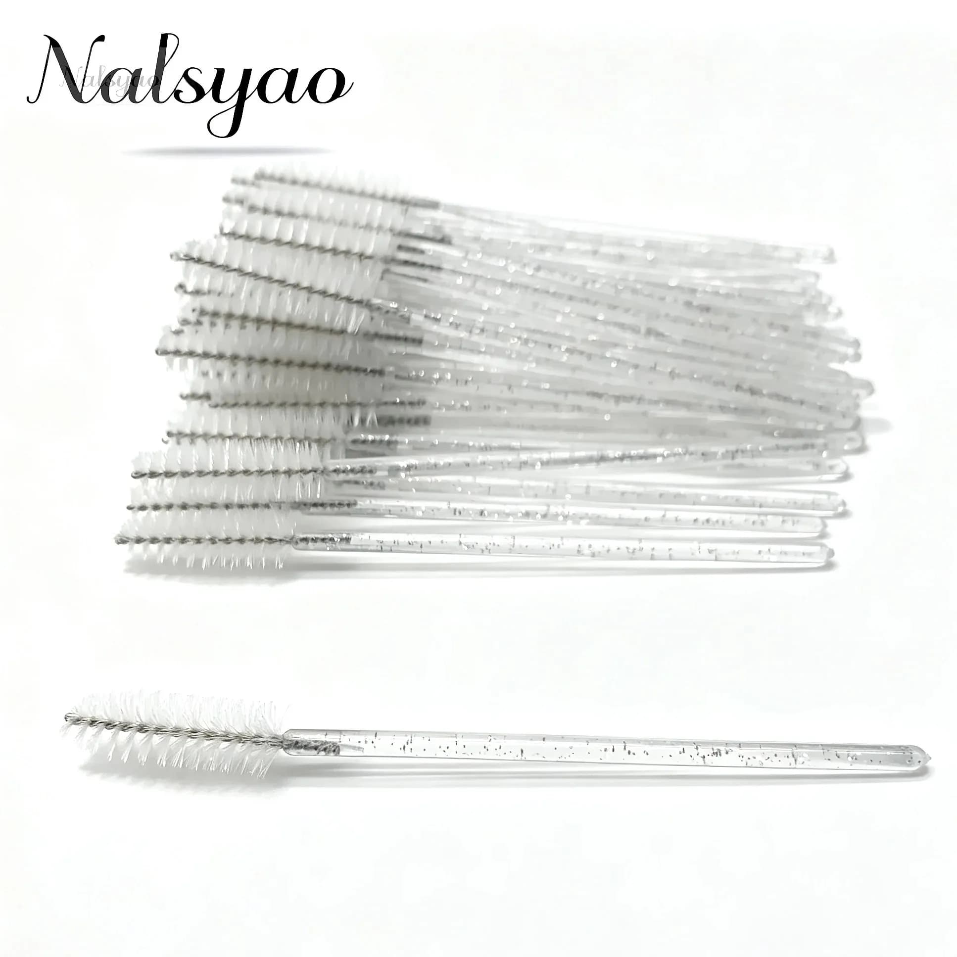 Disposable Crystal Mascara Wands 50Pcs – Eyelash Brushes Applicator for Lash Scrub, Eyelashes Extension Makeup Tool