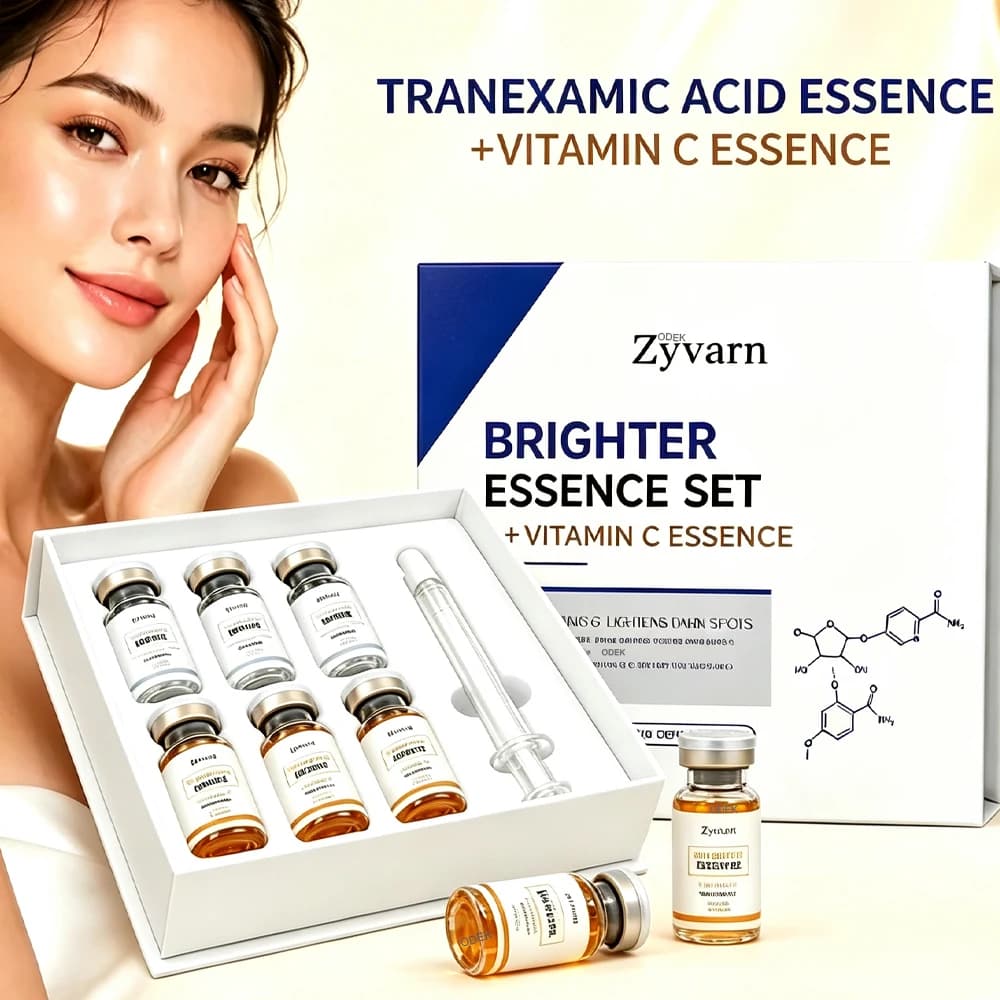 Korea 5ml*6Pcs Tranexamic Acid & Vitamin C Ampoule Skin Booster Serum Brightening Repair Skin Barrier Hydrating Skincare