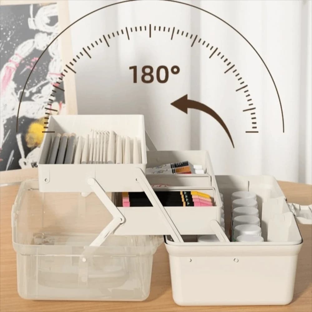 3 Sheets Portable Storage Box for Fishing Equipment, Transparent Plastic Organizer for Crafts, Stackable Container for Tools and Work Organization