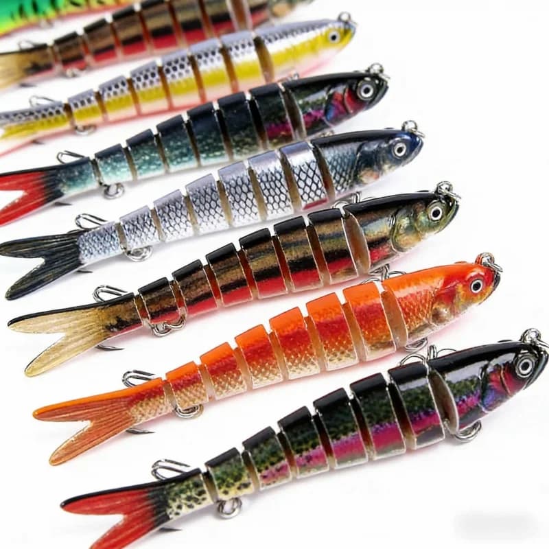 Artificial bait Underwater multisection 10cm 11.4g 10 Colors, High Simulator Bionic baits set for Long Lances