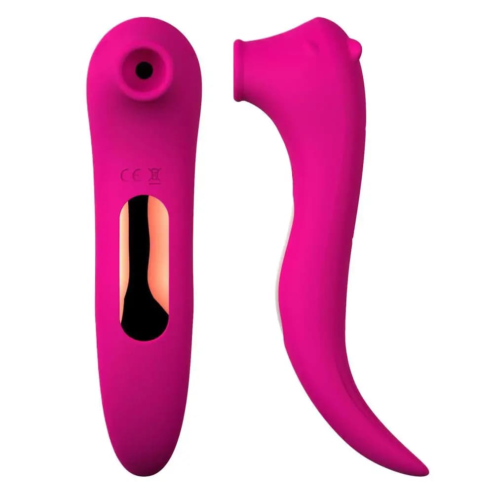 Vibratore a Bacchetta con Design a Coda, Ricaricabile, Potente Aspirazione e Vibrazione, in Silicone Morbido, Giocattolo Portatile per Massaggi